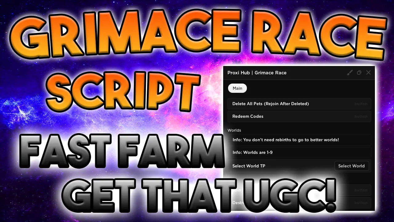 Grimace Race Script LIMITED UGC